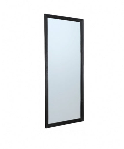 Gulvspejl Sort træramme - 70x180 cm
