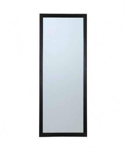 Gulvspejl Sort træramme - 70x180 cm
