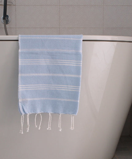 Hammam gæstehåndklæde lys blå