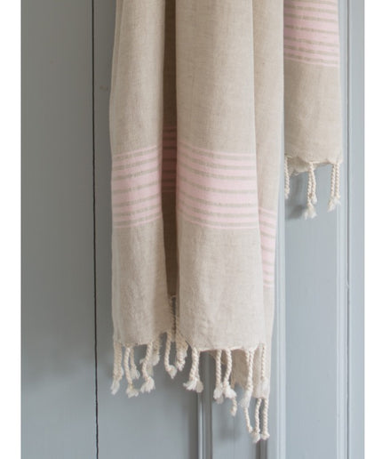 Hamam håndklæde - pink stripe