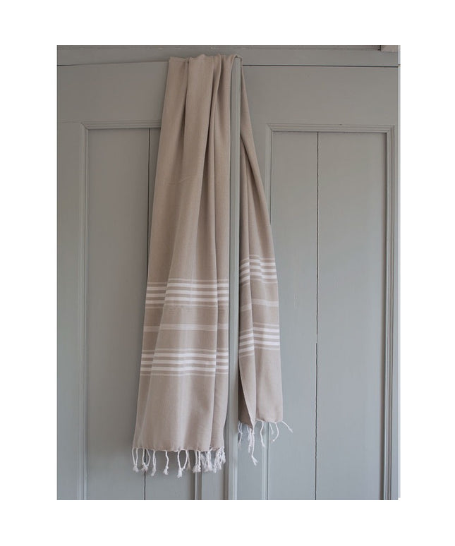 Hamam håndklæde Grey Beige - 210x100 cm