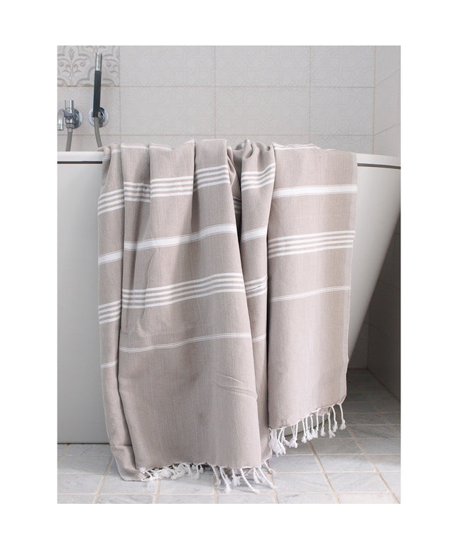 Hamam badehåndklæde grå-beige