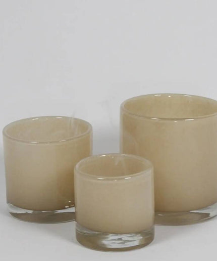 Fyrfadsstage glas- Cafe latte