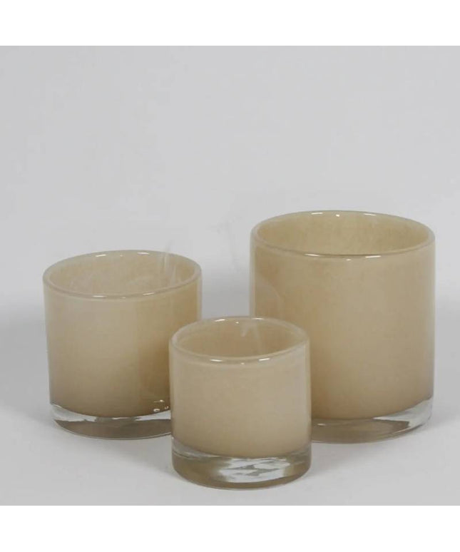Fyrfadsstage glas- Cafe latte