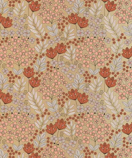 Gavepapir - Flower Field Gold
