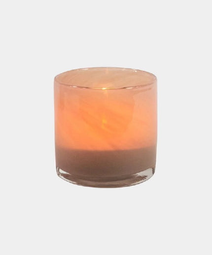 Fyrfadsstage i farvet glas Light Pink