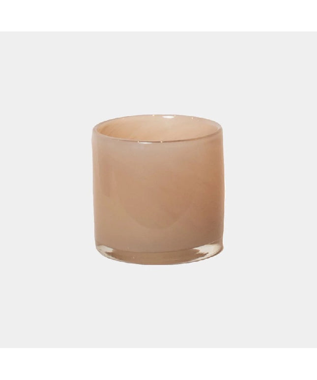 Fyrfadsstage i farvet glas Light Pink