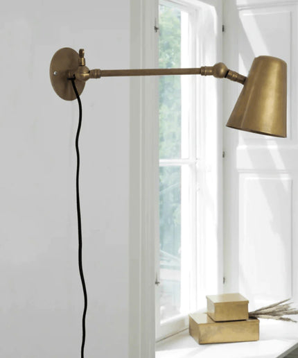 Vala Long Wall lamp raw brass