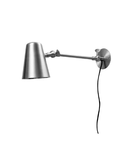Vala Long Wall lamp, brushed steel