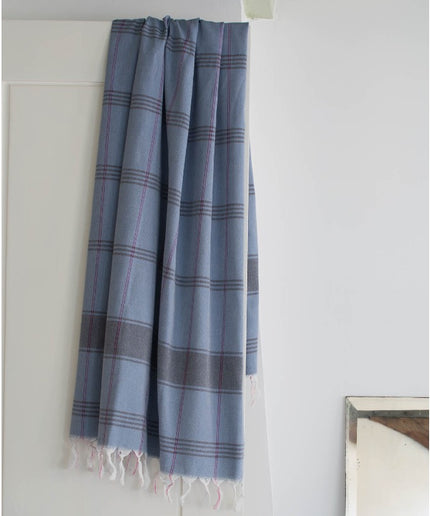 Hamam håndklæde Steel blue/ Dark blue - 170x100 cm