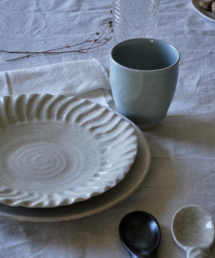 Middagstallerken beige rustik