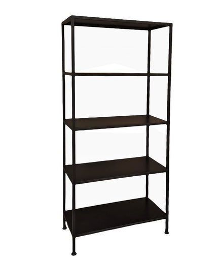 Metal reol 80x35x175 cm - Sort