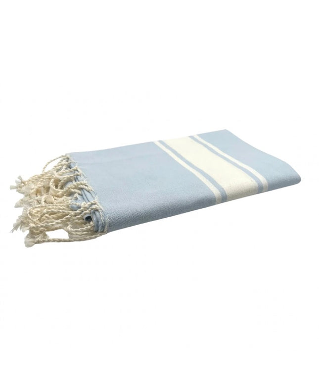 Himmelblåt stribet Hamam håndklæde