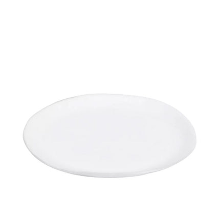 Hvid organisk formet porcelænstallerken