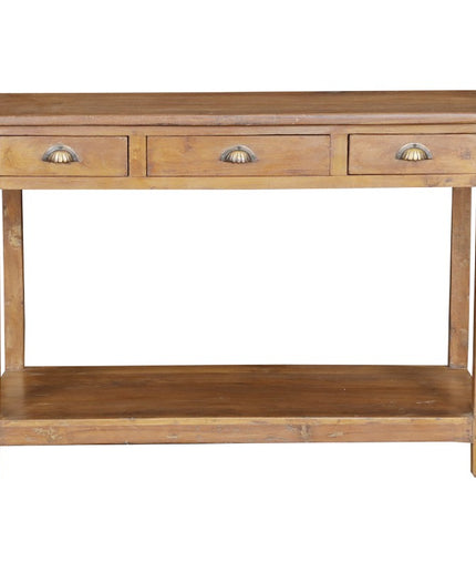 Folding table in raw wood