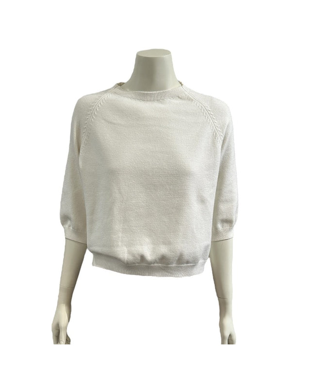 Bluse med 3/4 ærme - Off white