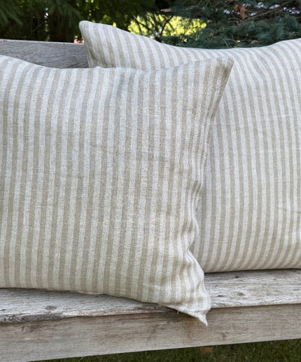 Beige og sand hør 50x50