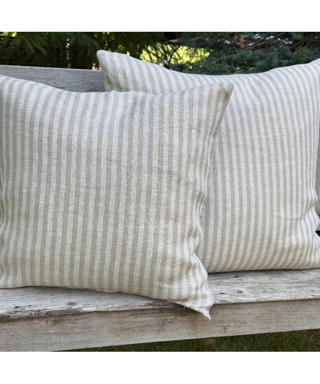 Beige og sand hør 50x50