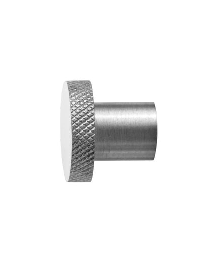 Knob matt steel, grooved Ø2.5 cm