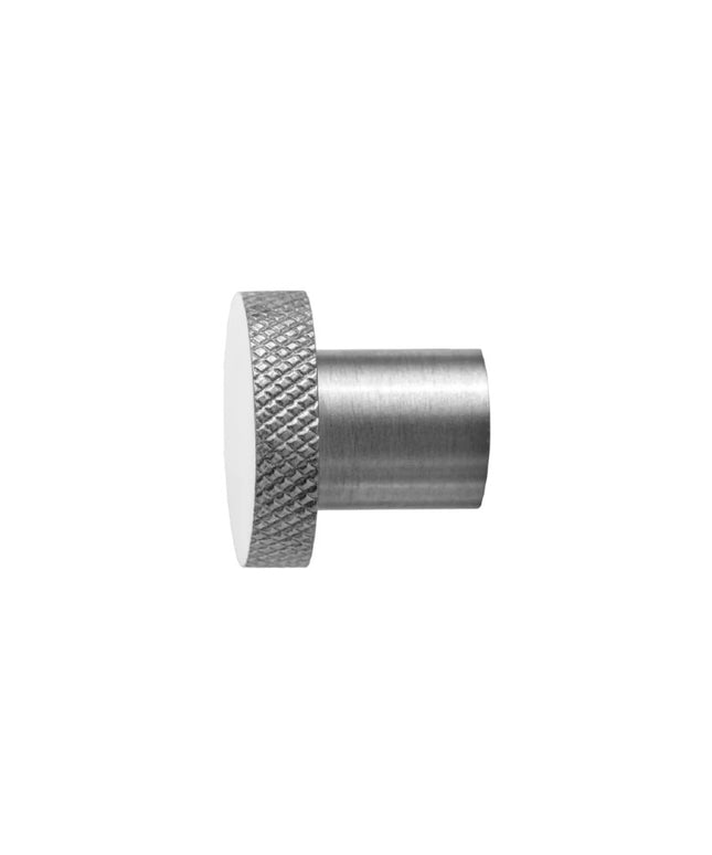 Knob matt steel, grooved Ø2.5 cm