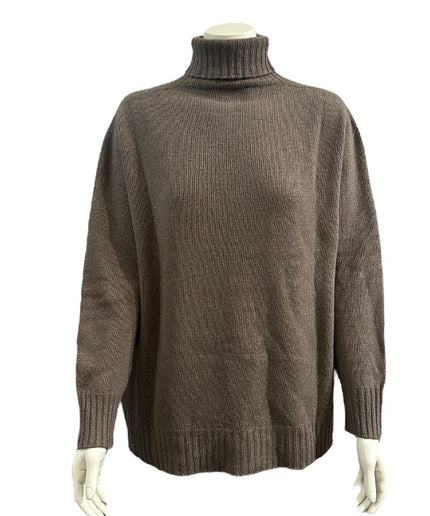 Rullekrave i Cashmere blend  - Taupe