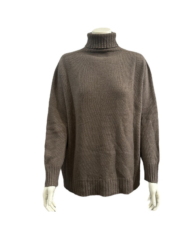 Rullekrave i Cashmere blend  - Taupe