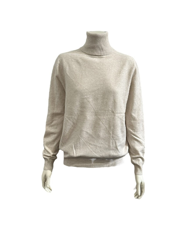 Blød rullekrave bluse - Off White