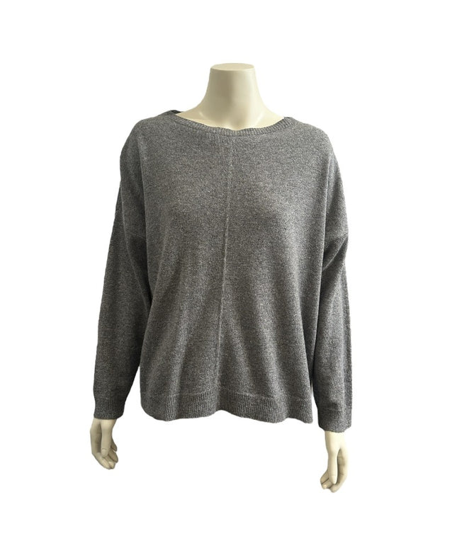 Bluse i Cashmere blend - Grå