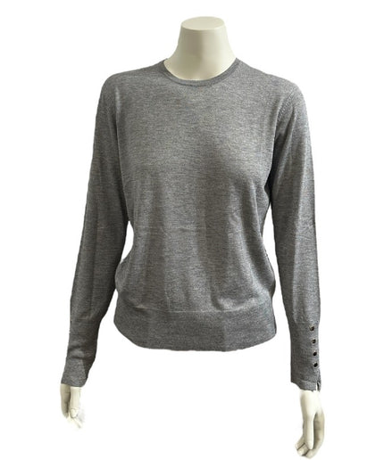 Tynd strik med cashmere - Grå