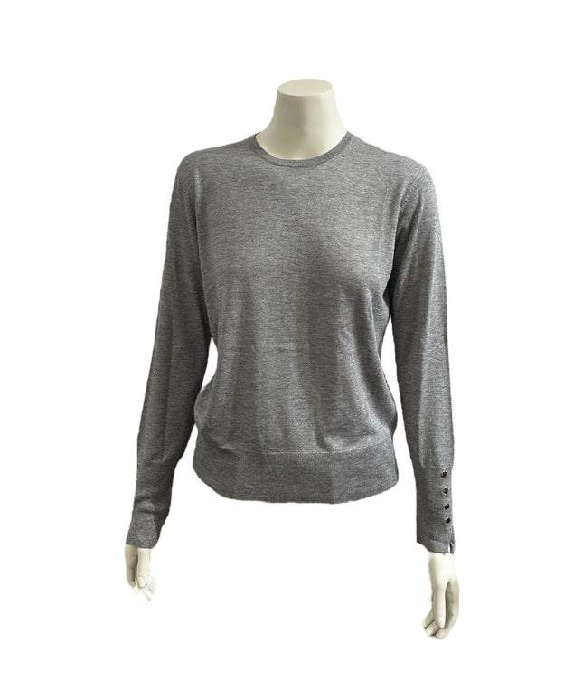 Tynd strik med cashmere - Grå