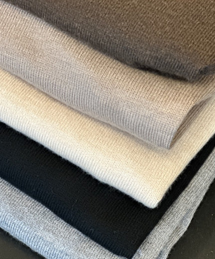 Tynd strik med cashmere - Brun