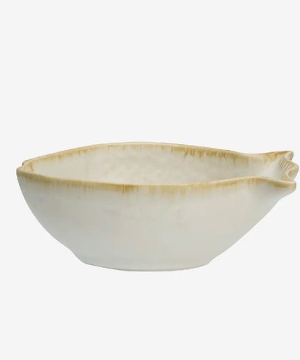 Fiskeskål Off white