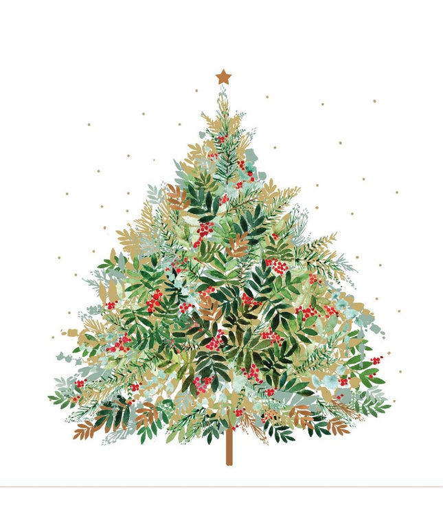 Christmas Hill Tree papirservietter, 33x33 cm