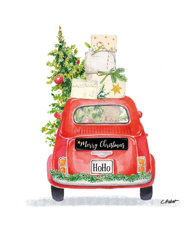 Christmas Taxi papirservietter, 33x33 cm