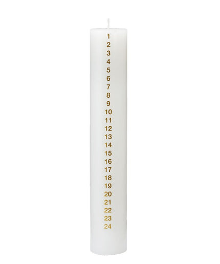 Kalenderlys - Guld tal 30 cm.