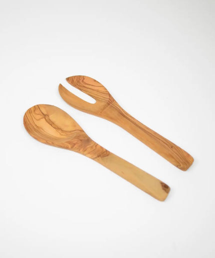 Salad cutlery in light horn