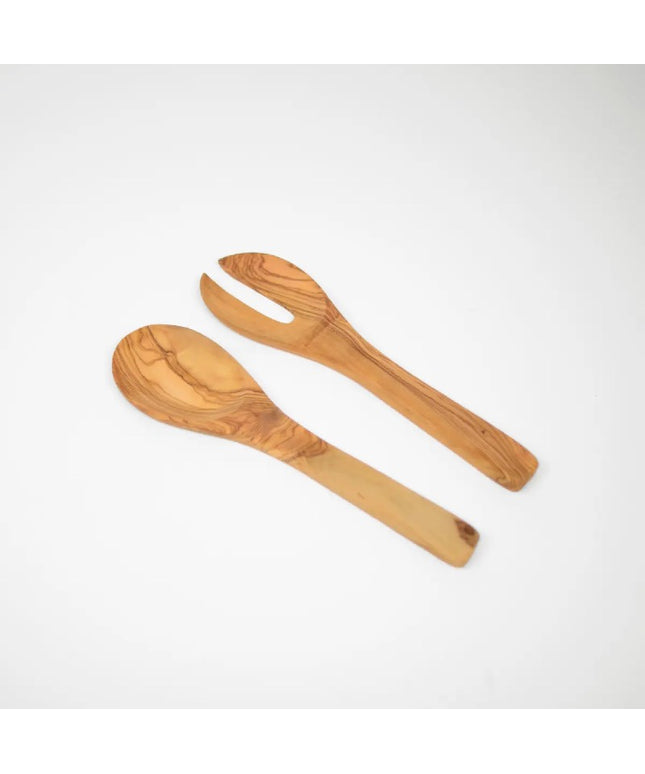 Salad cutlery in light horn