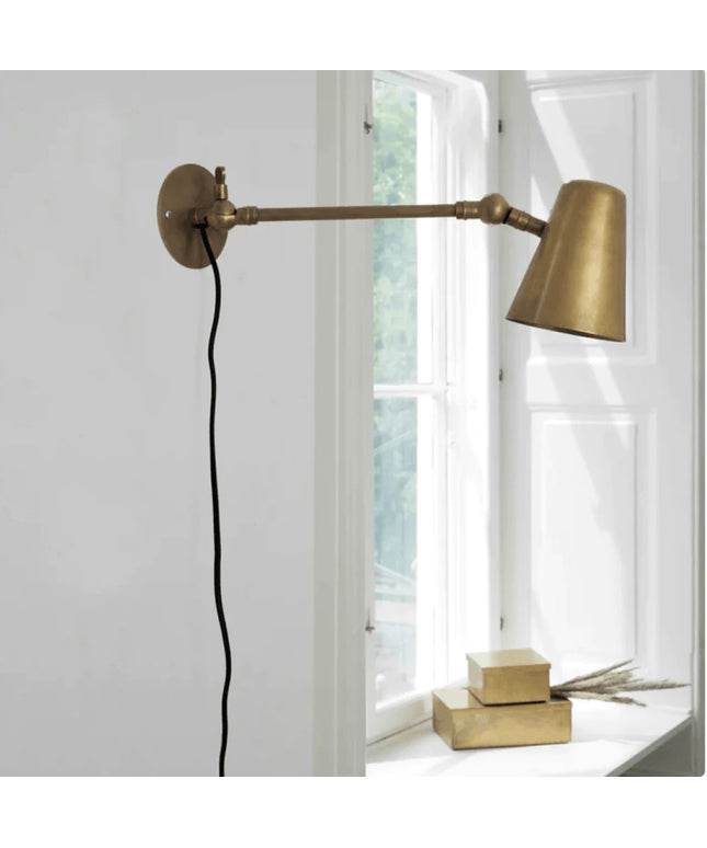 Vala Long Wall lamp raw brass