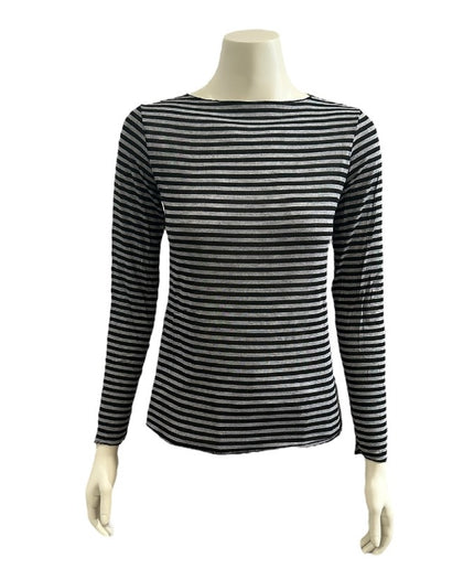 T-shirt med cashmere Grå/Sort