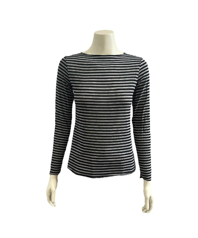 T-shirt med cashmere Grå/Sort