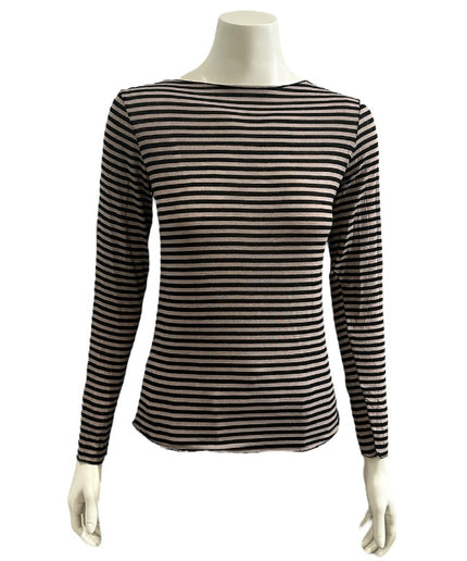 T-shirt med cashmere Sort/Camel