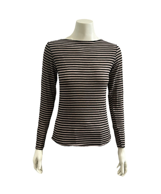 T-shirt med cashmere Sort/Camel