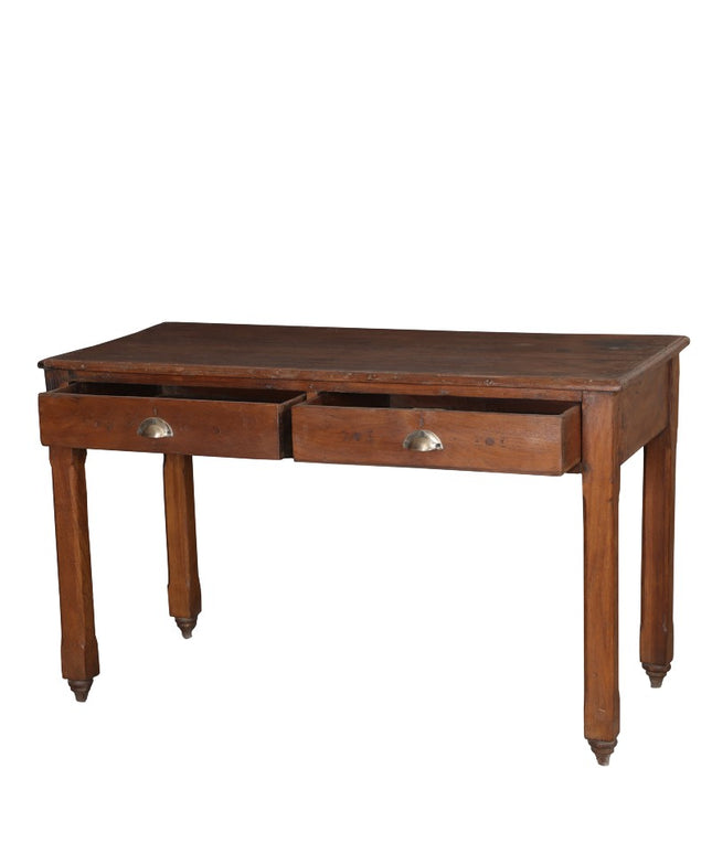 Folding table in raw wood