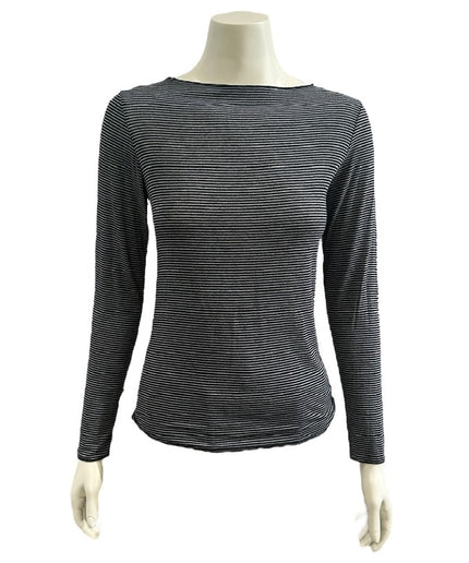 T-shirt med cashmere Sort/Grå