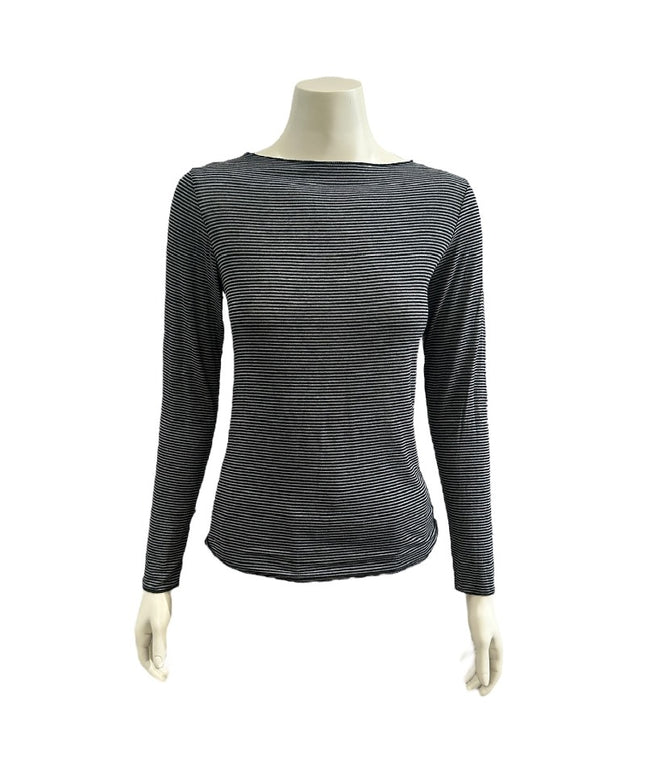 T-shirt med cashmere Sort/Grå