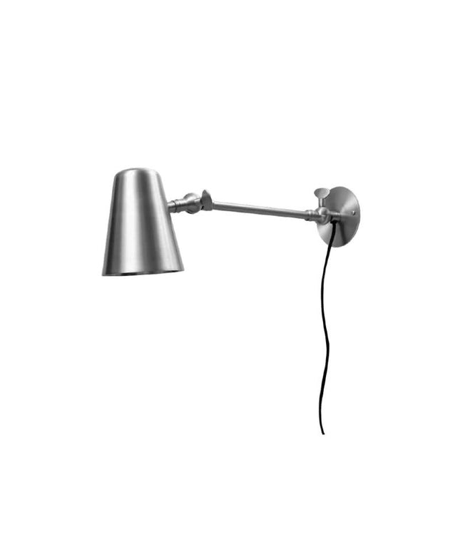 Vala Long Wall lamp, brushed steel