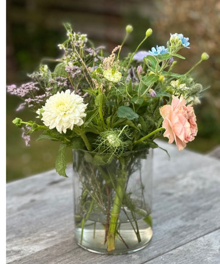 Lille Cylinder glas vase - Clear