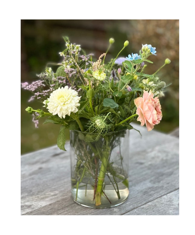 Lille Cylinder glas vase - Clear