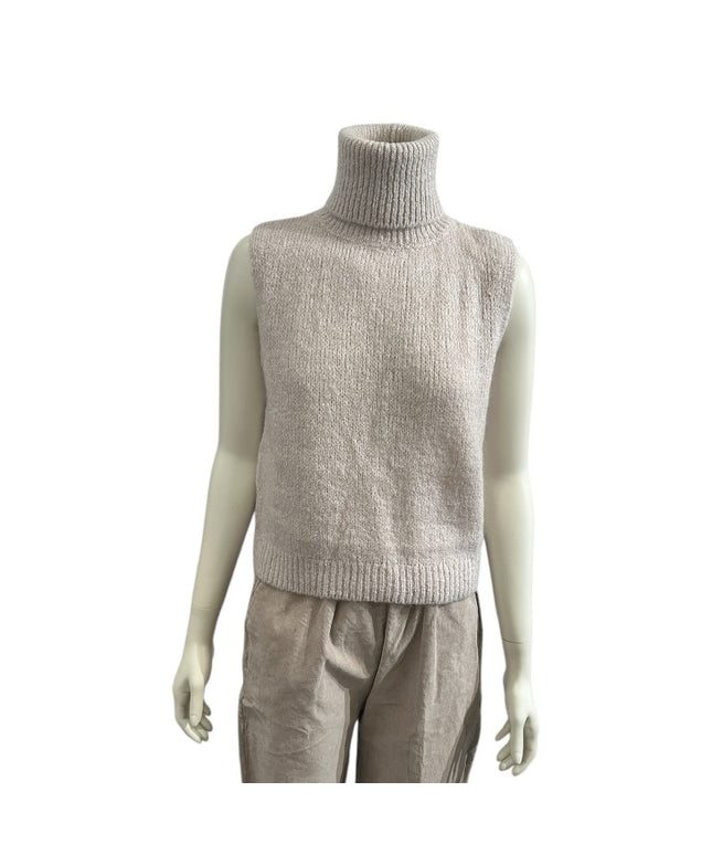 Vest med rullekrave - Off white