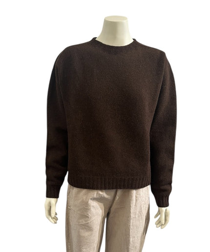 Merino uld strik - Brun